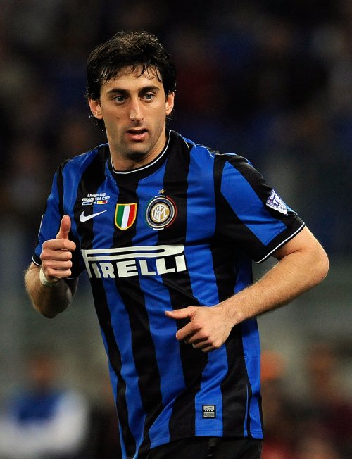 Diego Milito, photo by Giuseppe Bellini via Getty Images