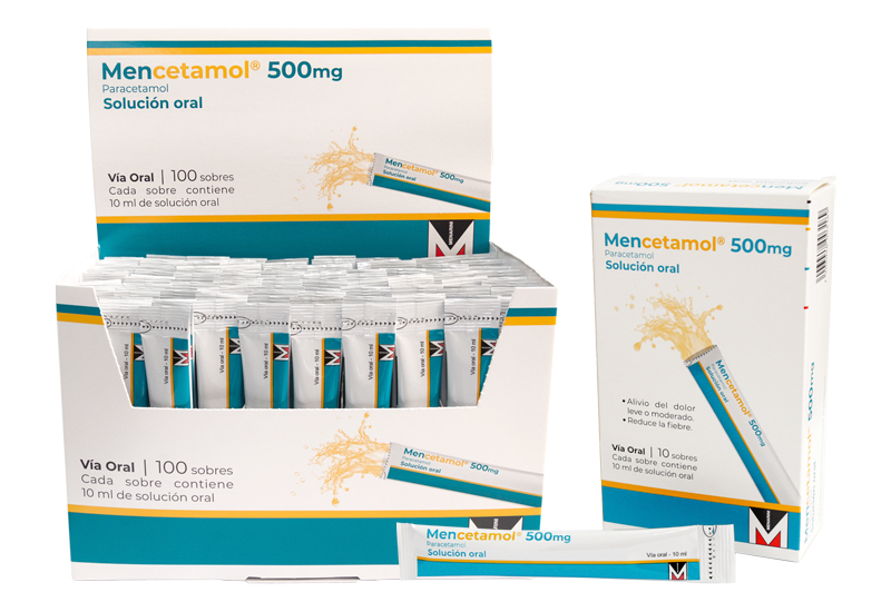 Mencetamol 500 mg / 10 ml Solución Oral